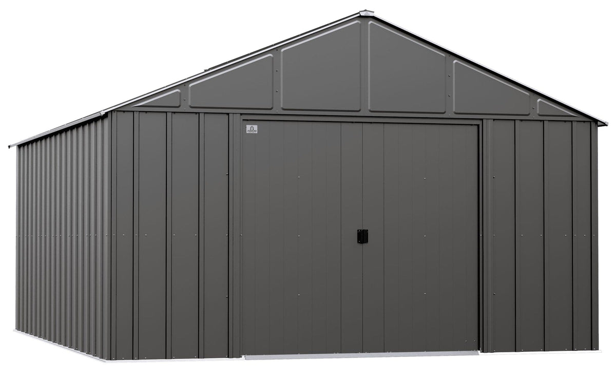 Classic 12x14-ft Charcoal Corrosion-Resistant Metal Shed