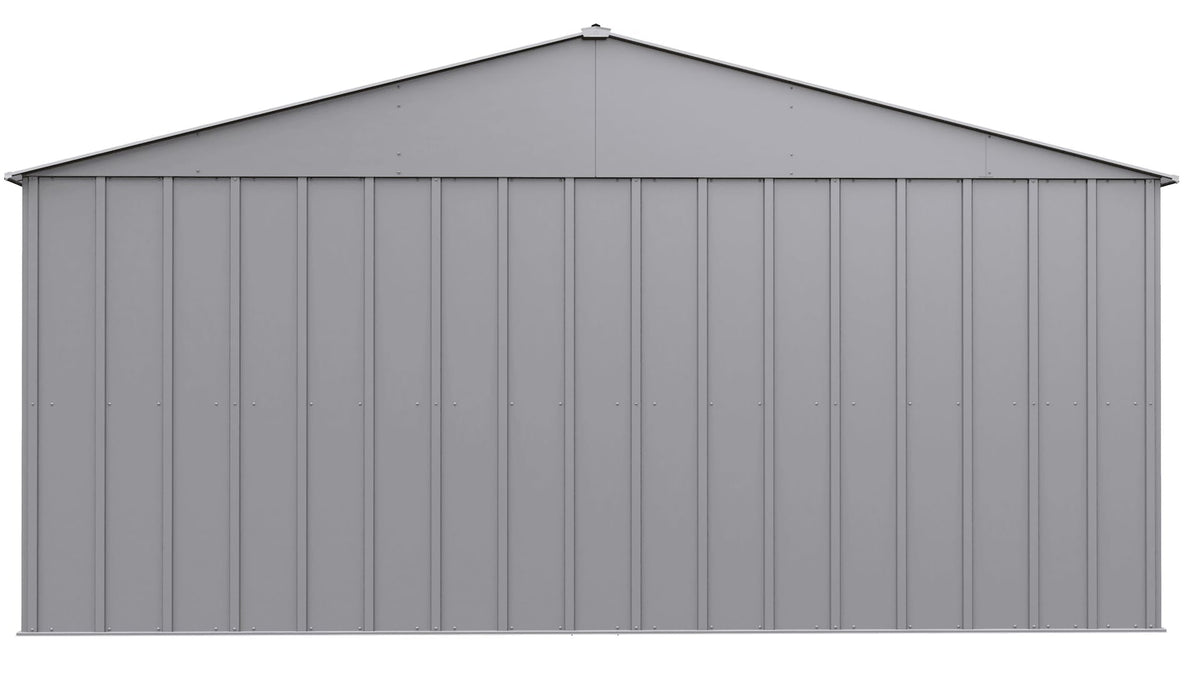 Classic 14x17-ft Flute Grey Corrosion-Resistant Metal Shed