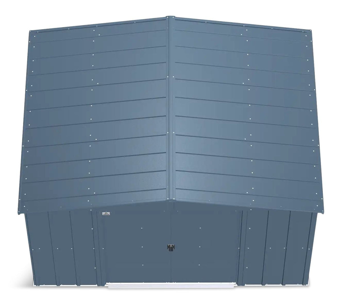 Classic Galvanized Steel Storage Shed, Blue Grey, 10-ft x 8-ft