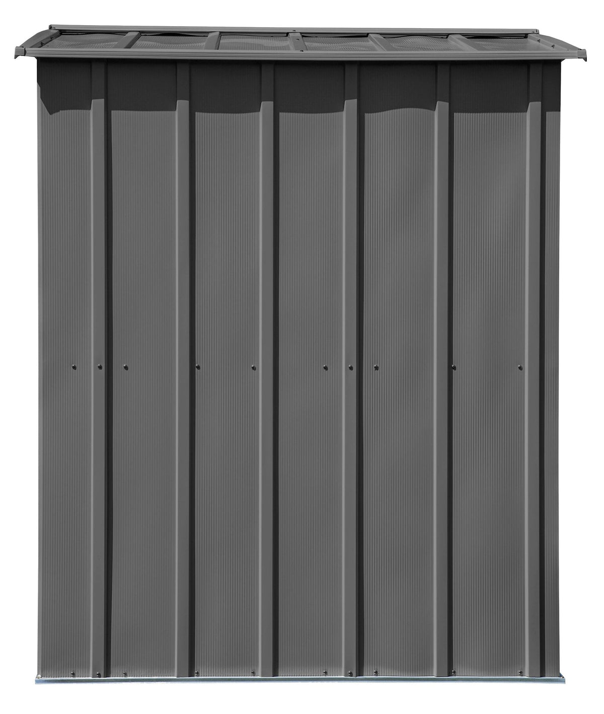 Classic Galvanized Steel Storage Shed, Charcoal, 6-ft x 5-ft