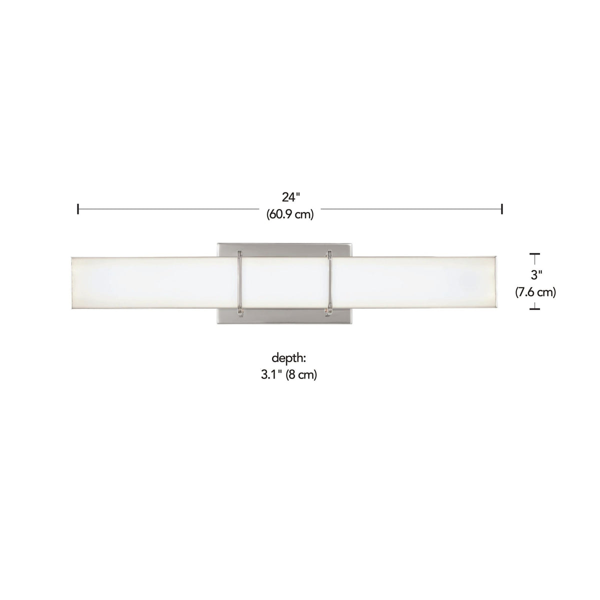Byrne LED Vanity Light Fixture, Polished Nickel