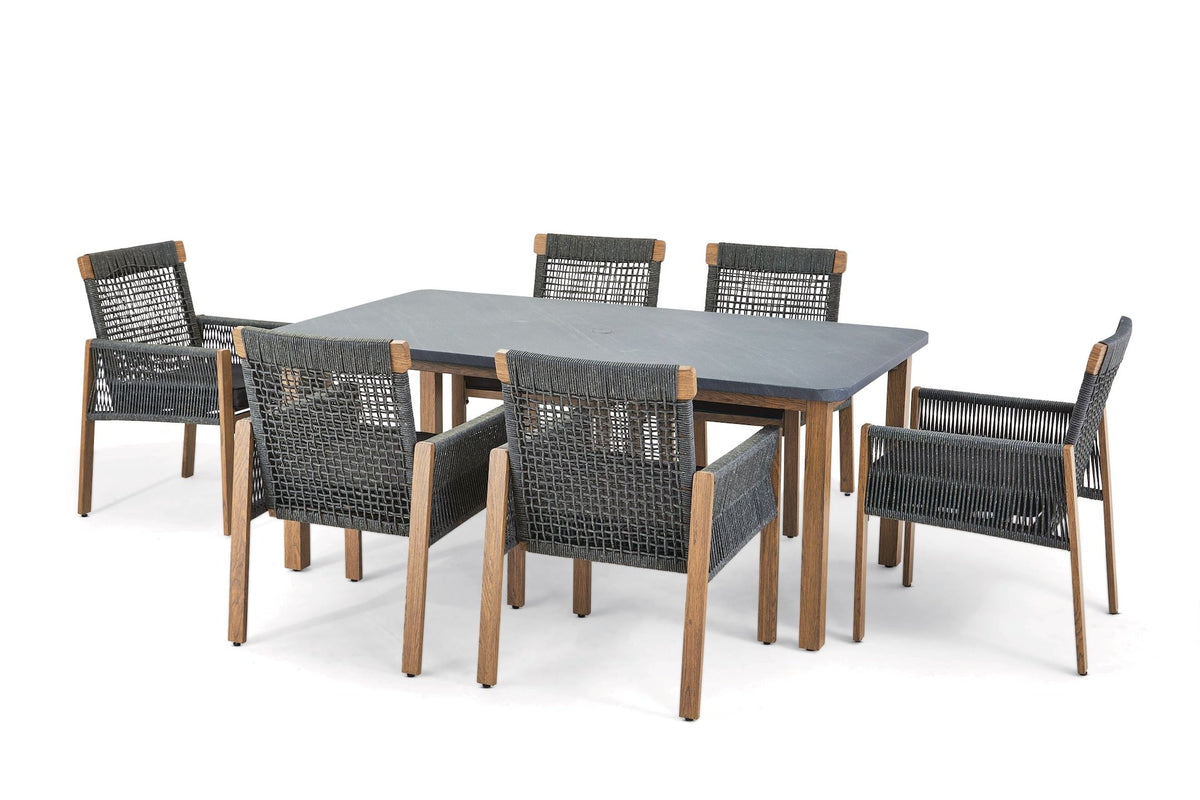 Vernon All-Weather Wicker Casual Outdoor/Patio Dining Set, 7-pc