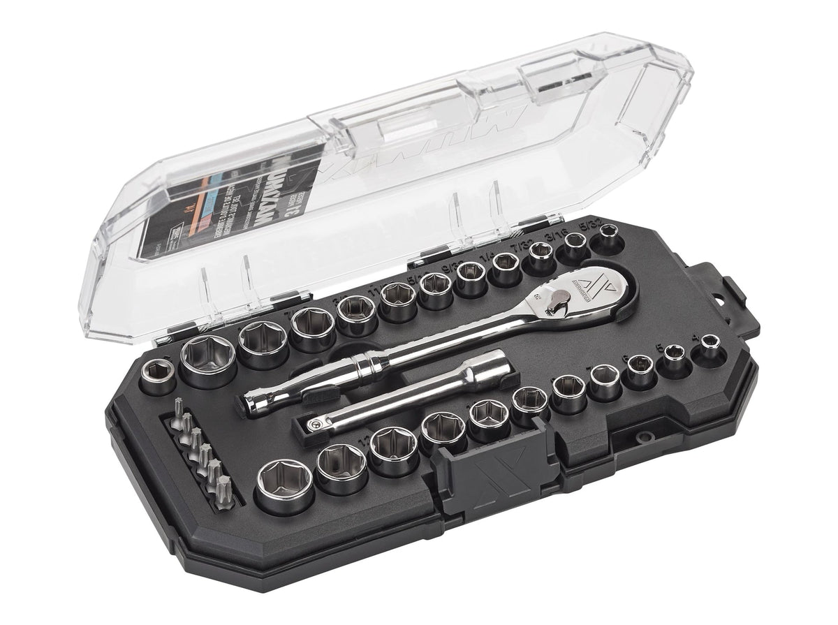 31 Piece 1/4" Drive Metric Socket Set