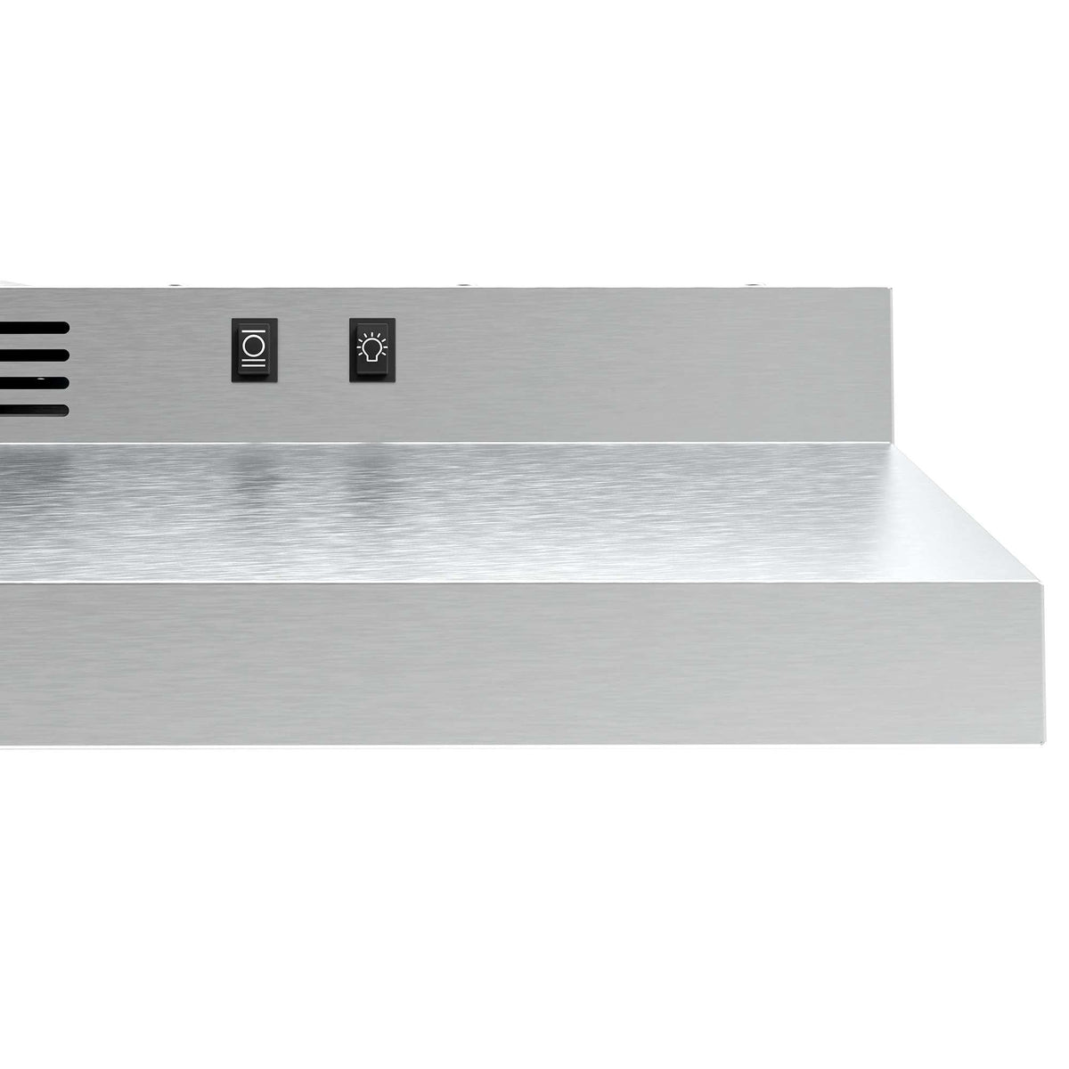 Basic 200 CFM Under the Cabinet Kitchen Exhaust Fan Range Hood, Stainless Steel, 30-in