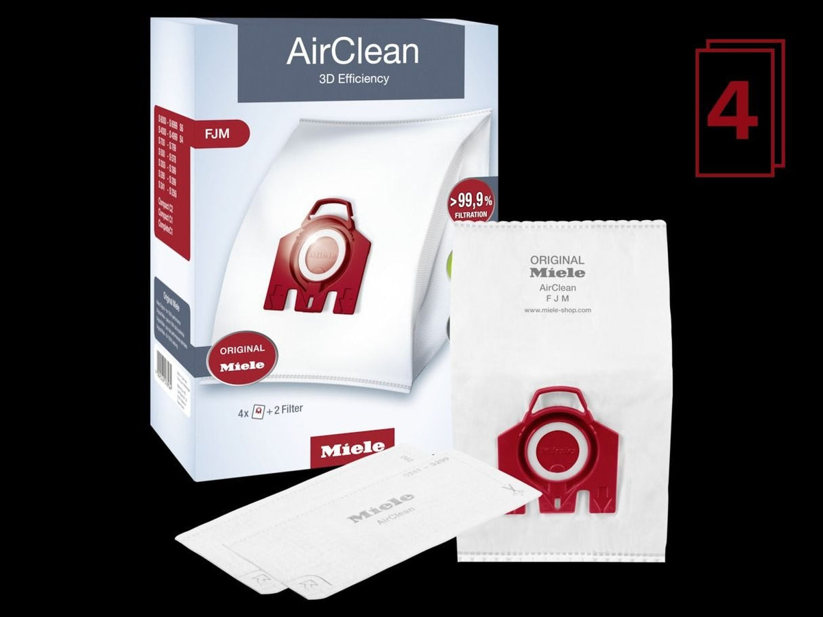 Miele AirClean 3D FJM Dust Bags, 4-pk
