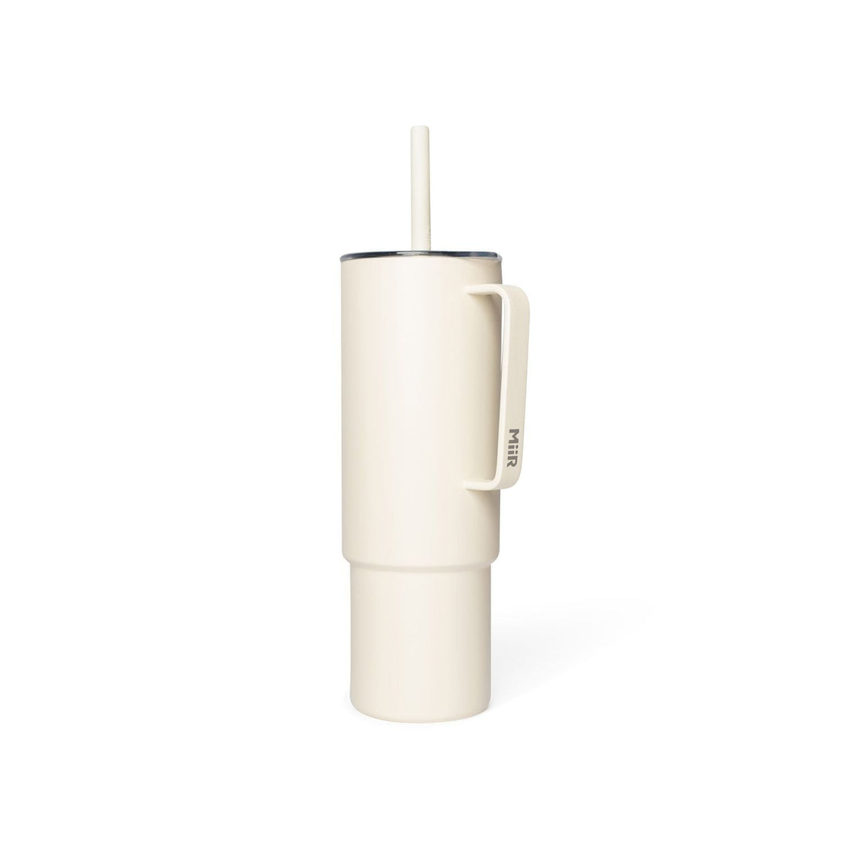 Stainless Steel Insulated All Day Straw Cup with Handle, Sandstone White, 32-oz