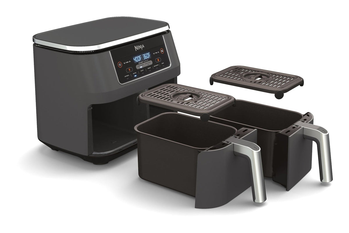 2-Basket Air Fryer with 6 Cooking Functions, 8 Qt