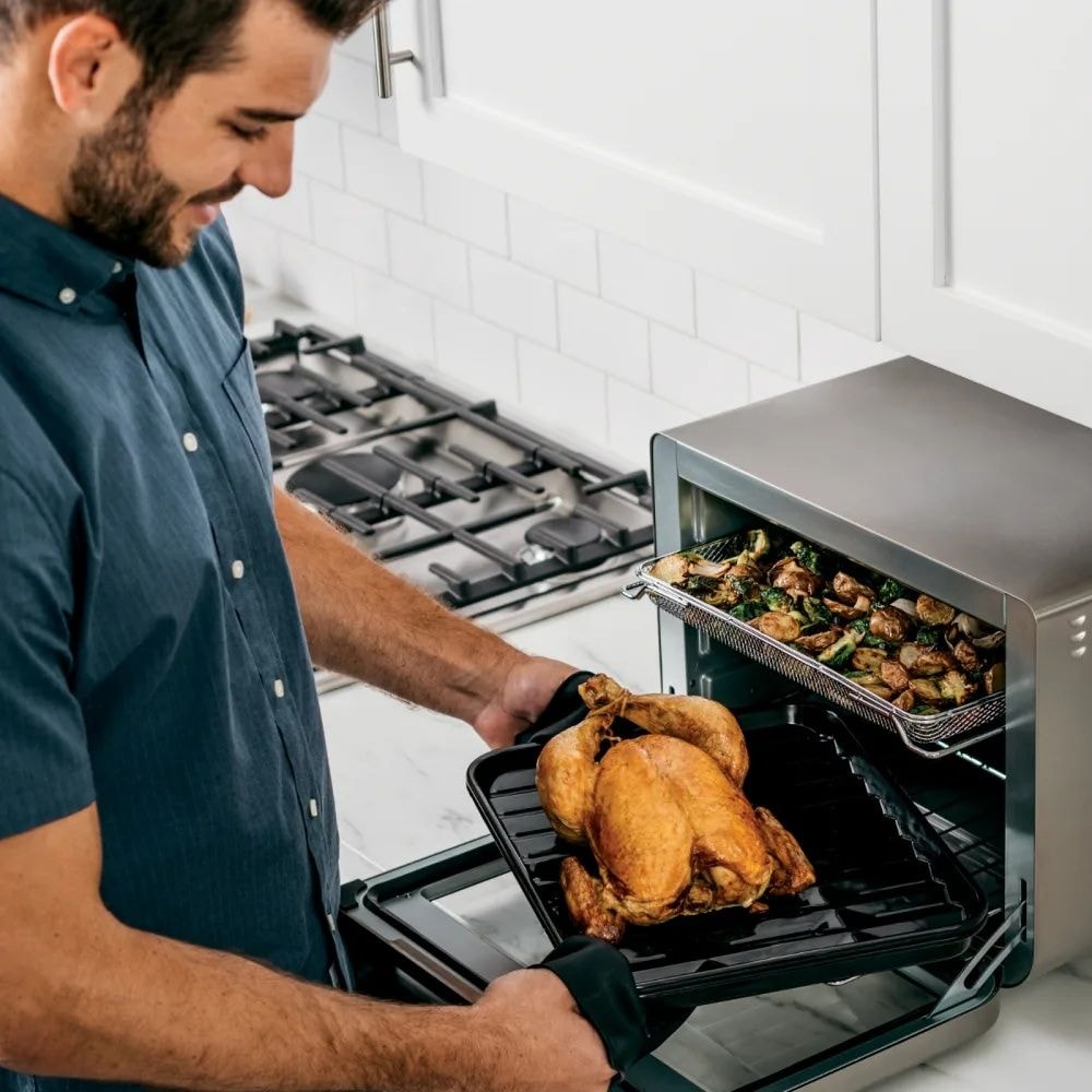XL Pro Digital Convection Air Fryer Toaster Oven, with 10 Functions, Stainless Steel