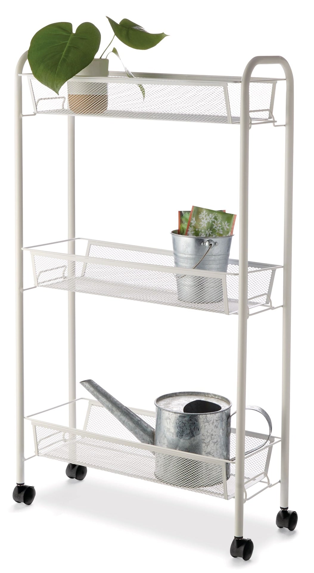 3-Tier Mesh Wire Slim Storage Cart