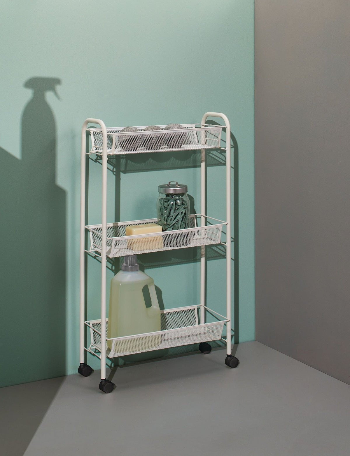 3-Tier Mesh Wire Slim Storage Cart