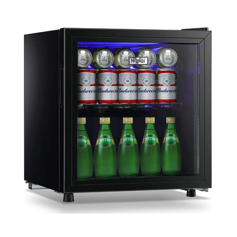 62-Can Beverage Cooler and Refrigerator, Small Mini Fridge for Home, Office or Bar with Glass Door and Adjustable Removable Shelves Perfect for... Y5770