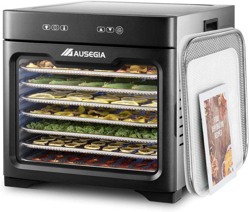 Commercial Large 12 Trays Food Dehydrator, Usable Area up to 22.67ft², 1200W Full Stainless Steel Dryer Machine, up to 190℉ Temperature, for Meat, Fruit, Veggies, Beef, Herbs, Pet Foods W4393