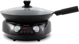 The electromagnetic frying pan can precisely control the temperature, ranging from 100°F to 575°F with intervals of 5°F. The pan body is dark in color, which can add complex charred aromas and flavors. The power is 3 watts. The specifications are 600