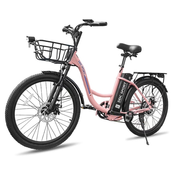 24 Inch Cruiser Electric Bike, E-Bike for Adults, Ebike with 36V 10.4AH Removable Battery, Step Through Ebike for Women Men,City Electric... O5543