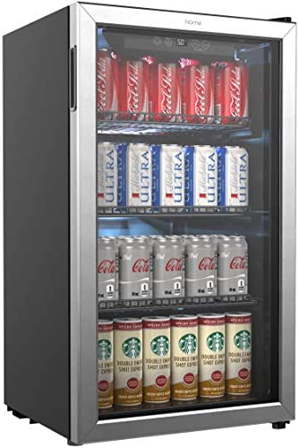 hOmeLabs Beverage Refrigerator and Cooler – 120 Can Mini Fridge B5633