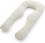 Body Pillow | Elegant U-shaped Pregnancy Pillow - Organic Bamboo Fiber Cotton - Crushed Cooling Gel Filling - Ergonomic Design - Dual-Sided Use - Washable