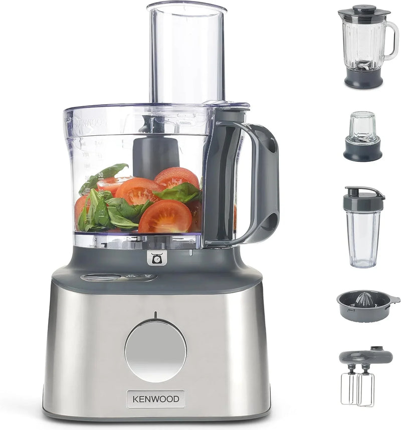 Multifunctional compact food processor, with built-in scale, equipped with 11 accessories, designed small yet powerful. Q3677