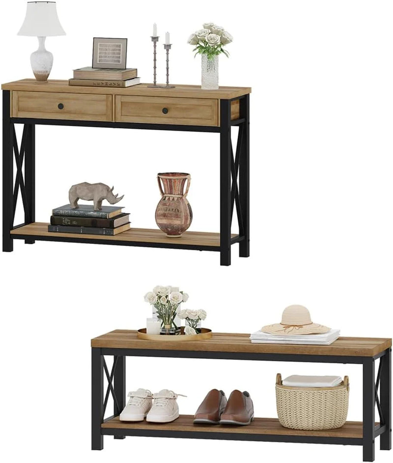 Wooden furniture sets, cabinets with drawers and storage benches with shoe racks, are suitable for entrances, living rooms and bedrooms. X4422