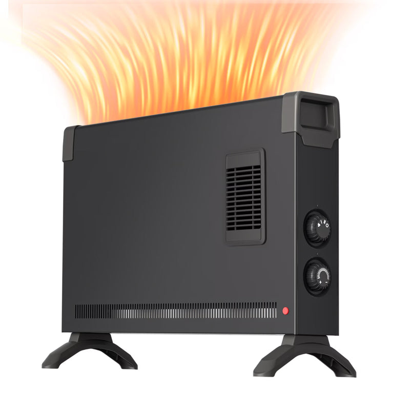 BREEZEHEAT 1500W panel space heater for bedroom, living room, home, 55-96F,knob control, 600 sq,with fan for fast heating F9313