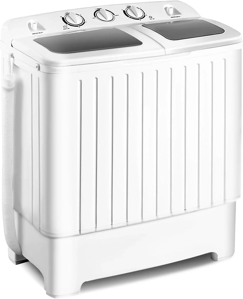 Portable mini compact two-cylinder washing machine (17.6 pounds) - Spanish model, rotary type, blue white T2181