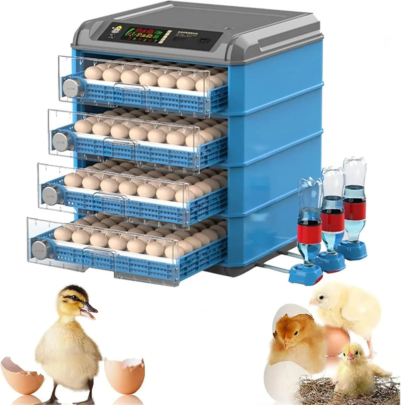 Egg Incubator, 192/256/500 Egg Incubator, Poultry Hatcher Machine with Automatic Egg Turning, Temperature & Humidity Control and LED Screen, General Purpose Incubator for Chickens Ducks Birds,500 F8383