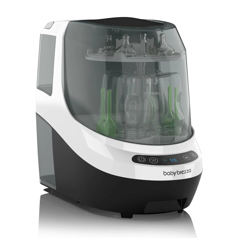 Baby Bottle Washer Pro - Baby Bottle Washer, Sterilizer Dryer - All in One Machine Cleans Bottles, Pump Parts, & Sippy Cups - Replaces Hand Washing, Bottle Brushes and Drying Racks-Brezza T9362