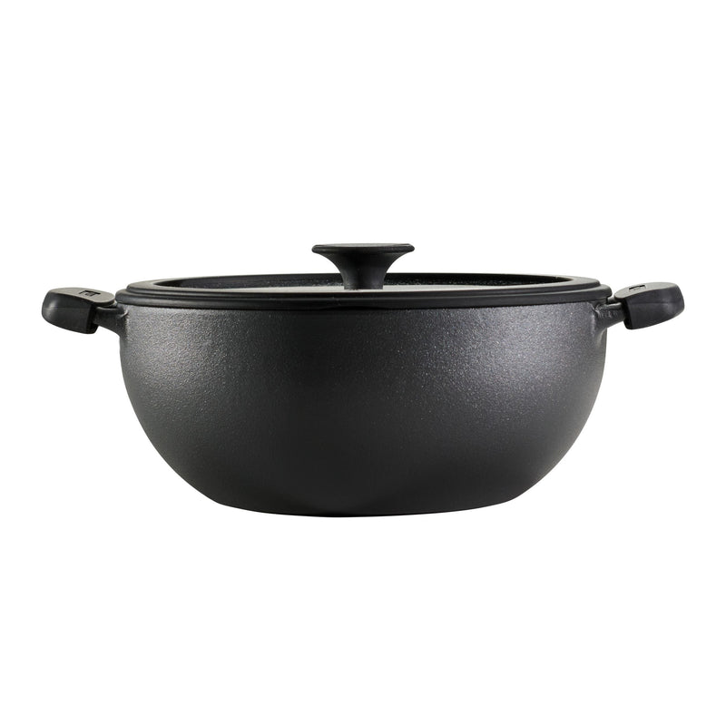 4.8 Qt Pre-Seasoned Cast Iron Kadai with Lid R6466