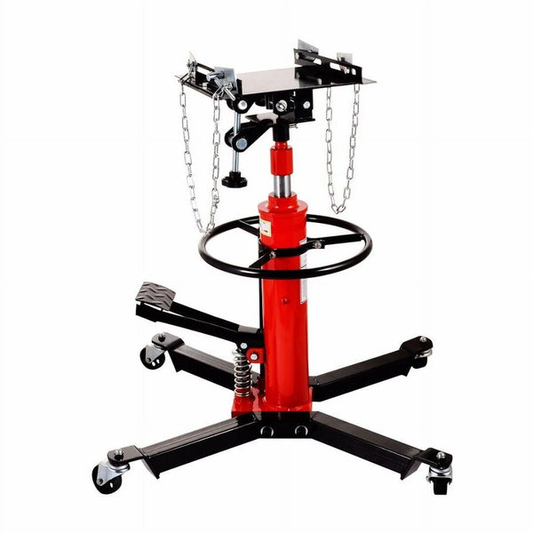 Hydraulic Car Transmission Jack Vertical Lift,1660 Pounds,360掳Rotating Wheel Lift,Red N5680