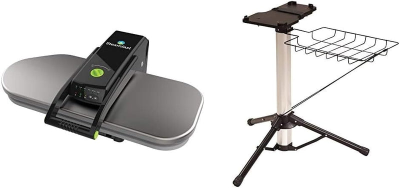 Digital steam press, featuring multiple fabric setting functions and steam impact function, made of stainless steel / black. E9490