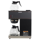 BUNN VPR-2GD 12-Cup Pourover Coffee Maker, Black, with Upper & Lower Warmers, 2 Glass Decanters, Commercial Use