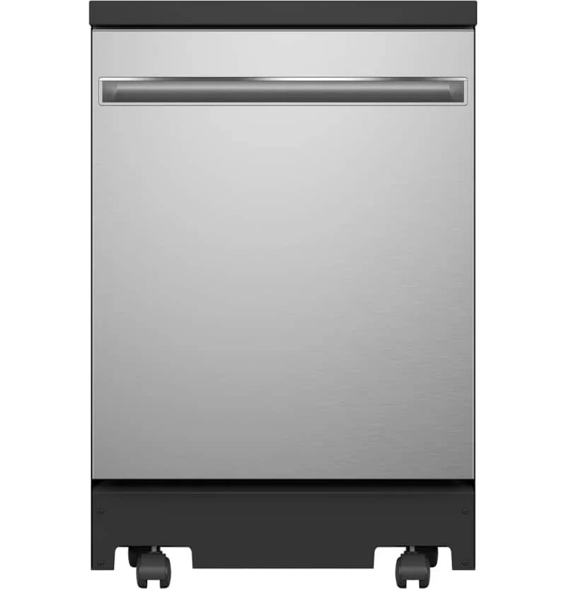 GE 24 Stainless Steel Portable Dishwasher With Sanitize Cycle U2174