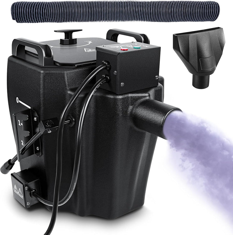 Dry Ice Fog Machine, 3500W Low Lying Fog Machine, Dry Ice Machine with Tube Nozzle High Density Fog Smoke for Wedding Party Events Stage Concert Club Performance DJ (Black) C0141