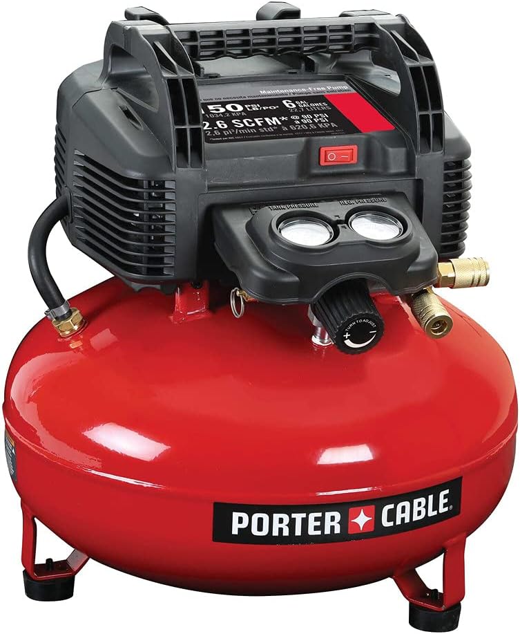 Air Compressor, 6-Gallon, Pancake, Oil-Free H5177