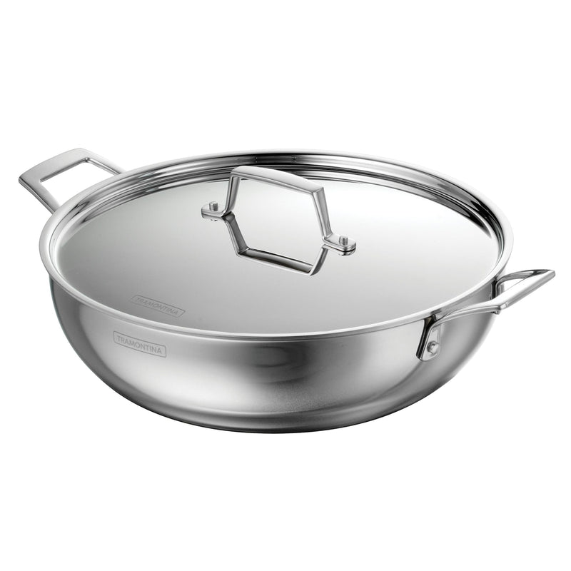 6 Qt Tri-Ply Clad Stainless Steel Covered Kadai V1097