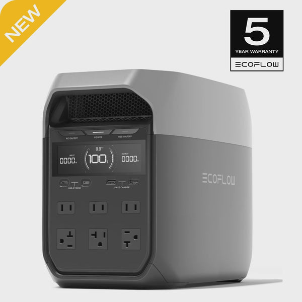EF EcoFlow DELTA 3 Portable Power Station, Full Charge in 43 Min, 1024Wh LiFePO4 Battery, 1800W AC/100W USB-C Output, Solar Generator(Solar Panel... B7967
