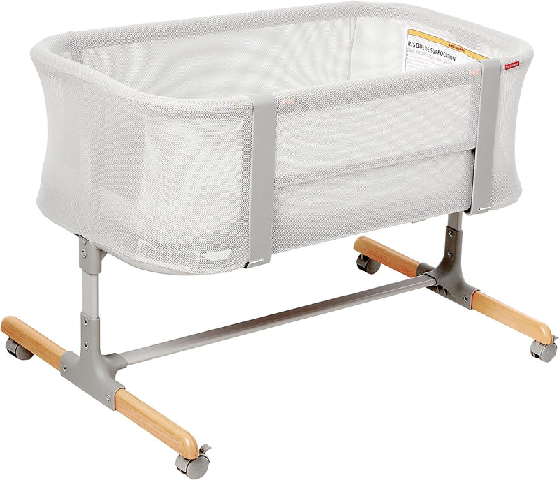 Baby Bassinet, Cozy Up 2-in-1 Bedside Sleeper & Bassinet, Grey A9317