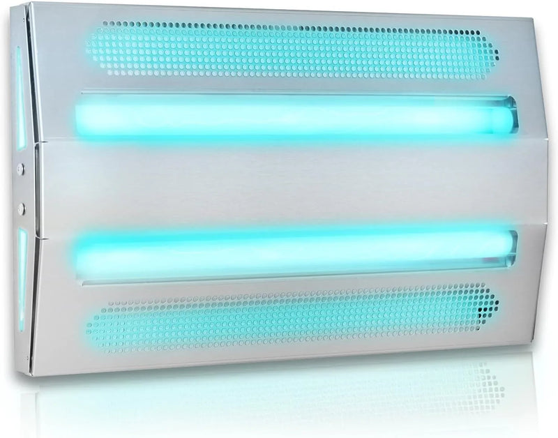 An indoor wall-mounted ultraviolet fly trap, used for catching flies, moths, mosquitoes and other flying insects. R7160