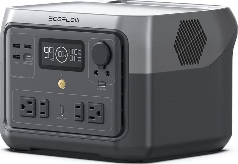 EcoFlow RIVER 2 Max Portable Power Station 512Wh Capacity.Solar Generator.1000W AC Output for Outdoor Camping.Home Backup.Emergency.RV.off-Grid M0795