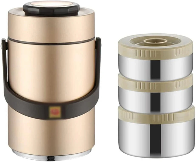 Portable Large Capacity Vacuum Insulation Bento Lunch Box Leak-Proof Food Storage Container Outdoor T6602