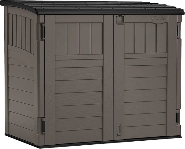 34 Cu. Ft. Horizontal Shed for Outdoor Storage w/Locking System, Stoney/Black V5202