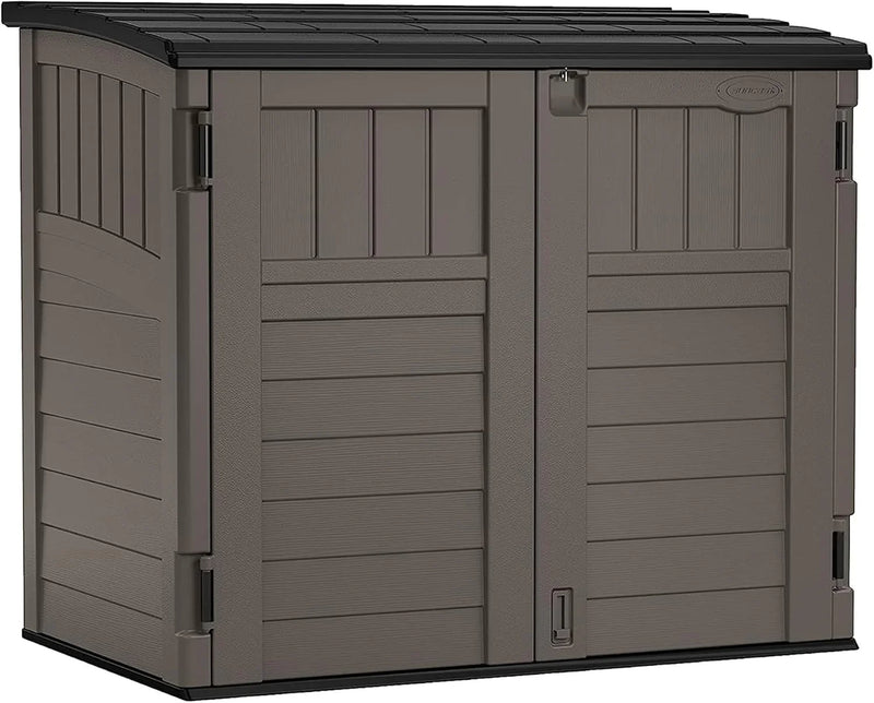 34 Cu. Ft. Horizontal Shed for Outdoor Storage w/Locking System, Stoney/Black V5202