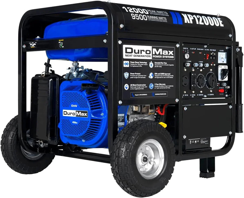 13,000-Watt Dual Fuel Portable Generator - Gas & Propane, Electric Start, Whole Home Backup Power, Transfer Switch Ready, RV & Emergency Ready H6