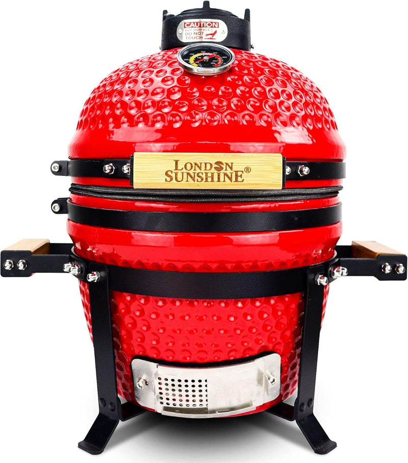 13-inch ceramic Kamodo charcoal barbecue grill - red V2586
