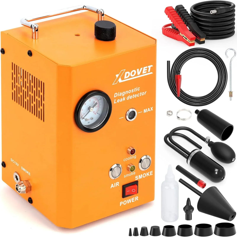 Professional Evap Smoke Machine Leak Detector, XDOVET KSD-204 Automotive Smoke Machine, Smoke Tester for Cars,Vehicles Motorcycles, Trucks B8907