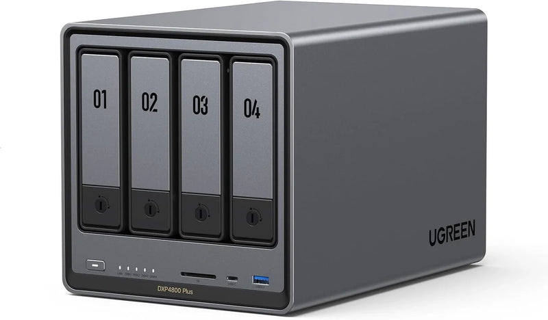 Four-slot desktop network storage device, equipped with Intel Pentium Gold 8505 octa-core processor, 8GB DDR5 memory, 128G solid-state drive, 1 10GbE network port, 1 2.5GbE network port, 2 M.2 NVMe slots, 4K HDMI interface, network storage device (wi N9
