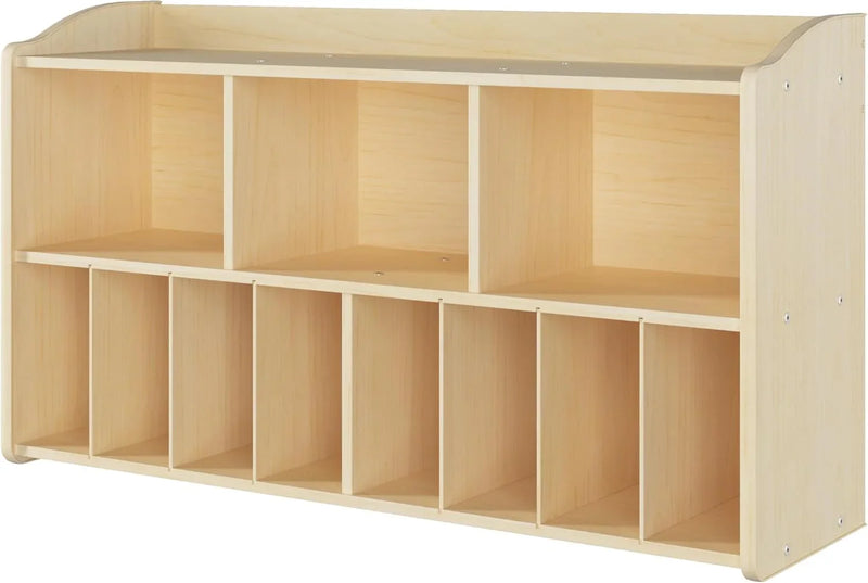Foundations Wall- Mounted Diaper Organizer for Daycares, 3 Large & 8 Small Storage Compartments, Wood Construction, Maximum Durability P4584