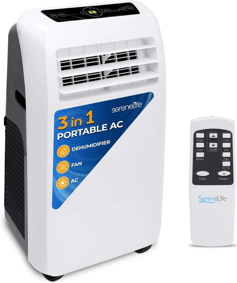 3-in-1 Portable Air Conditioner with Built-in Dehumidifier Function,Fan Mode, Remote Control, Complete Window Mount Exhaust Kit I4513