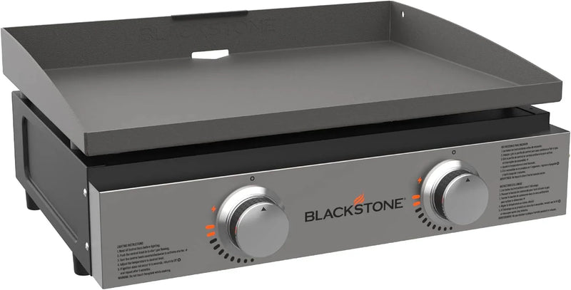 1813 Original 22” Tabletop Griddle with Hood and Stainless Steel Front Plate, Powder Coated Steel, Black B8673