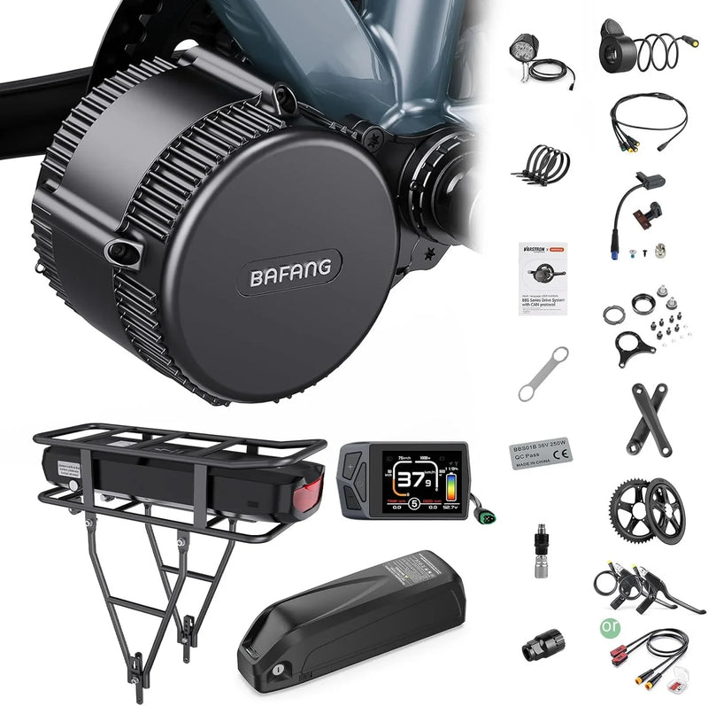 750W to 1000W Center Drive Kit 48V/52V BBS02B CAN Electric Bicycle Conversion Kit Suitable for electric bicycles with 68-73 mm mountain bikes or road bikes. Includes electric bicycle display screen and battery (optional) I3717