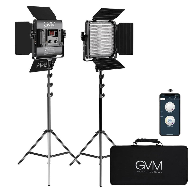 2 Pack LED Video Lighting Kits with APP Control K0134
